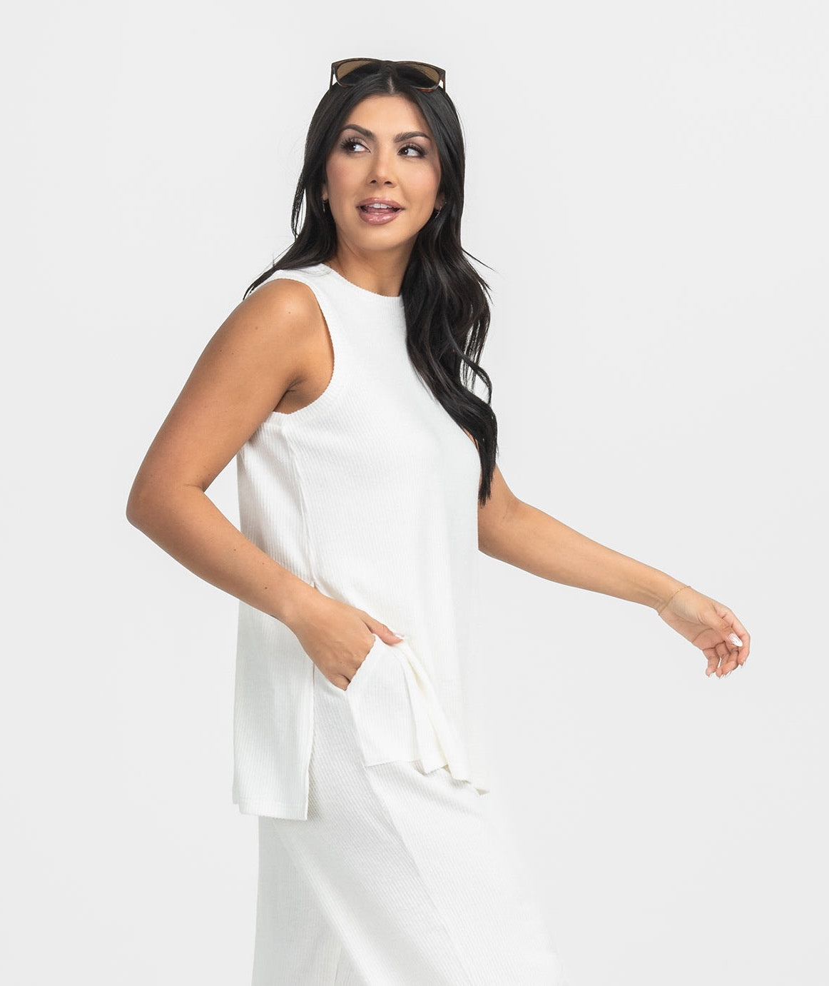 At Ease Tank - Off White - Image 2