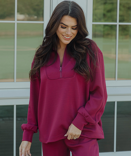 AstroKnit Performance Pullover - Ruby - Image 1