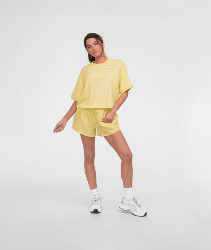 Womens Lined Hybrid Shorts - Lemon Drop - Image 2