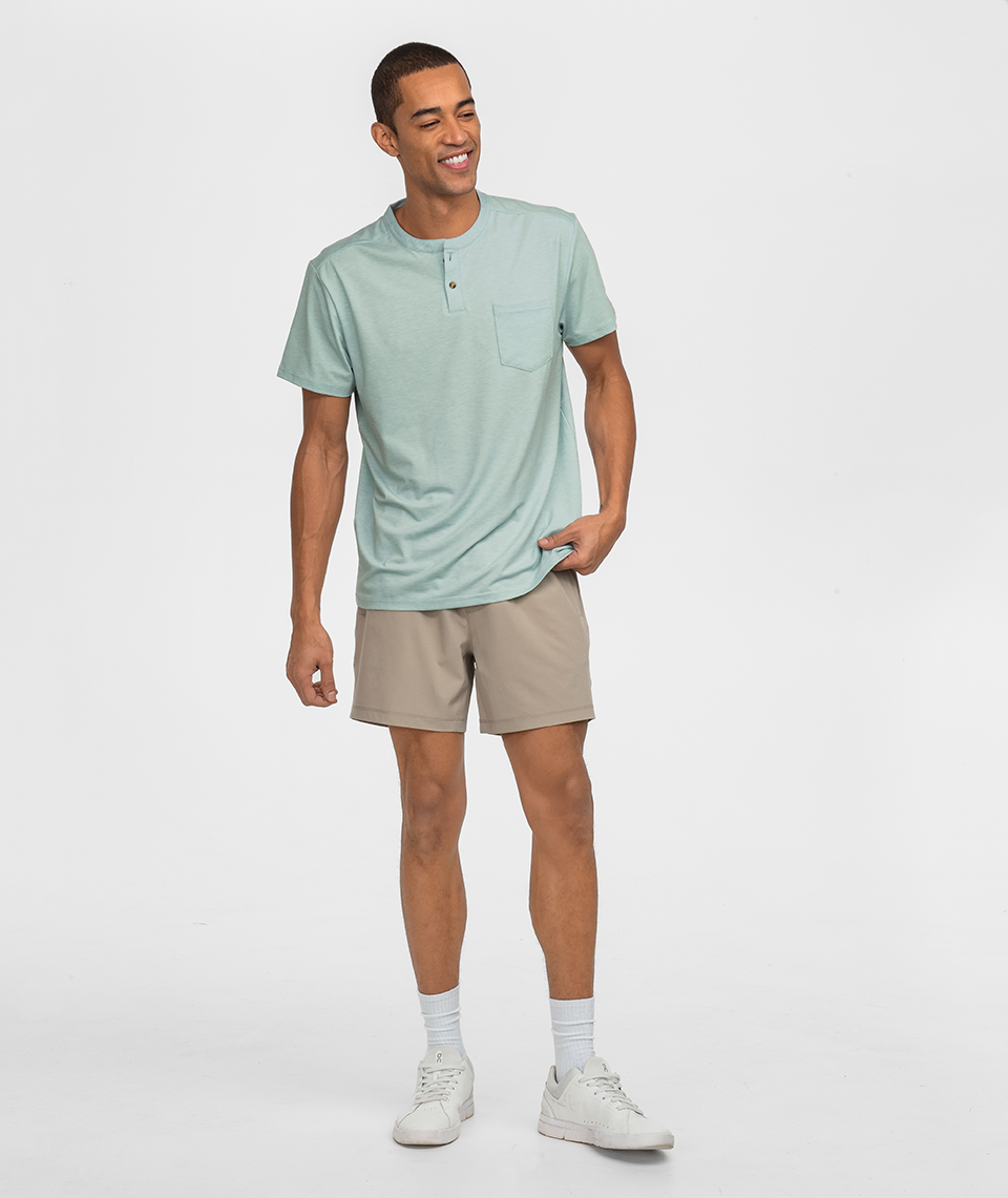 Max Comfort Henley SS - Harbor Gray - Image 2