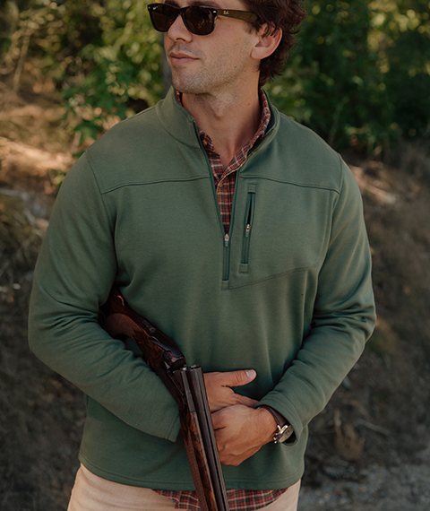 Fleece Essential Qtr Zip - Mallard - Image 3