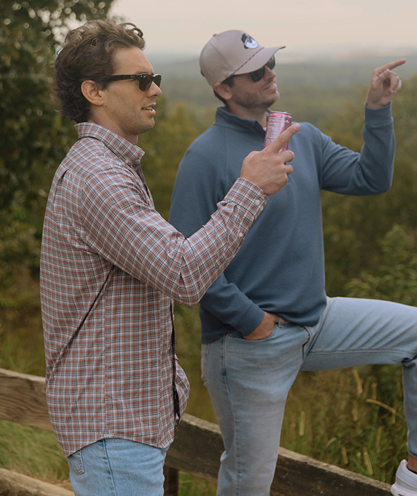 Hawthorne Plaid LS - Saddle - Image 3