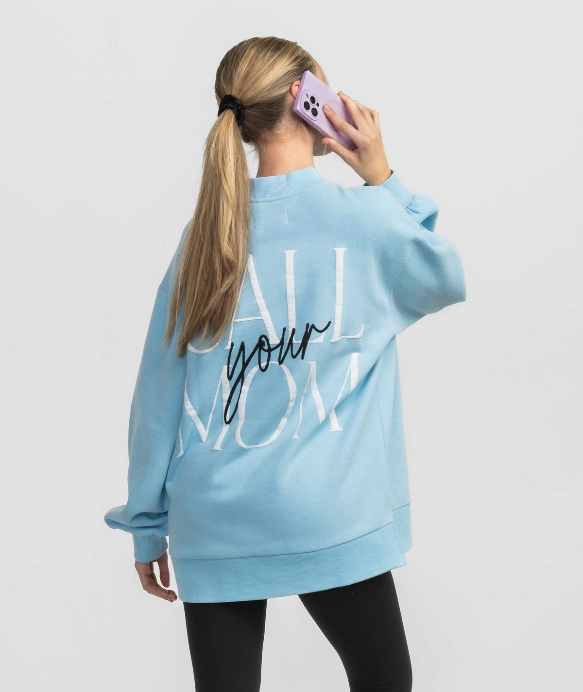 Happy Thoughts Puff Print Sweatshirt - Crystal Lake - image 1