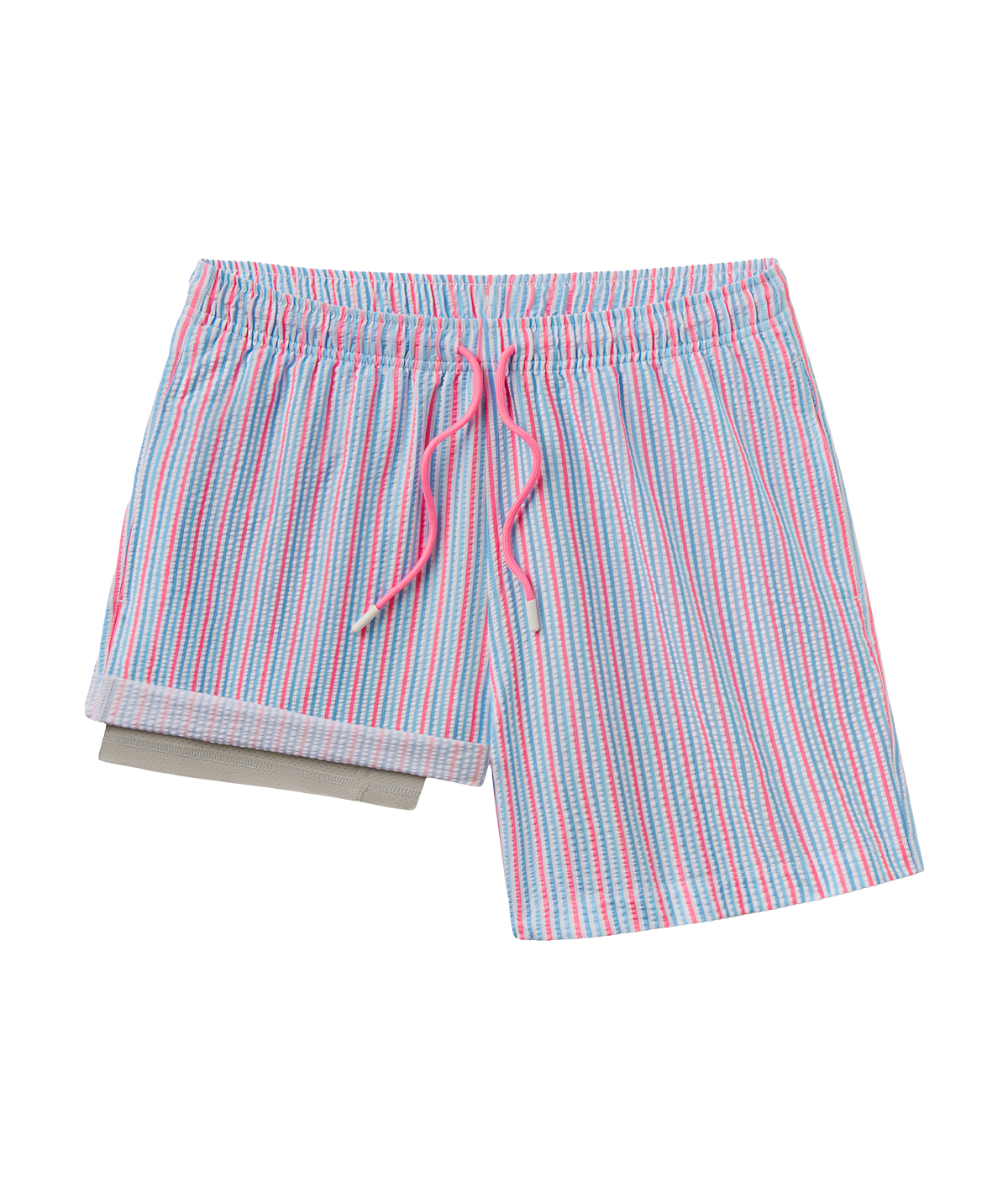 Clubhouse Seersucker Swim Shorts - Berry Tide - Image 1
