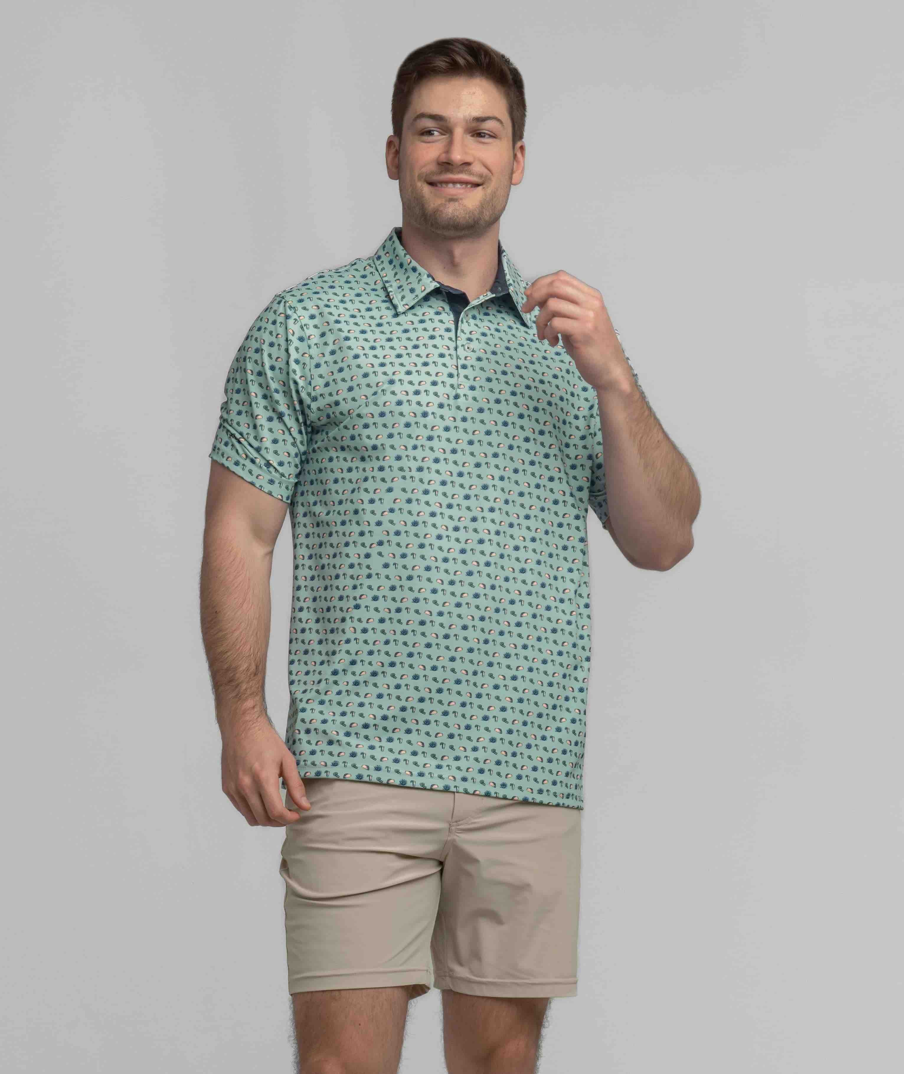 Tacos and Tequila Printed Polo