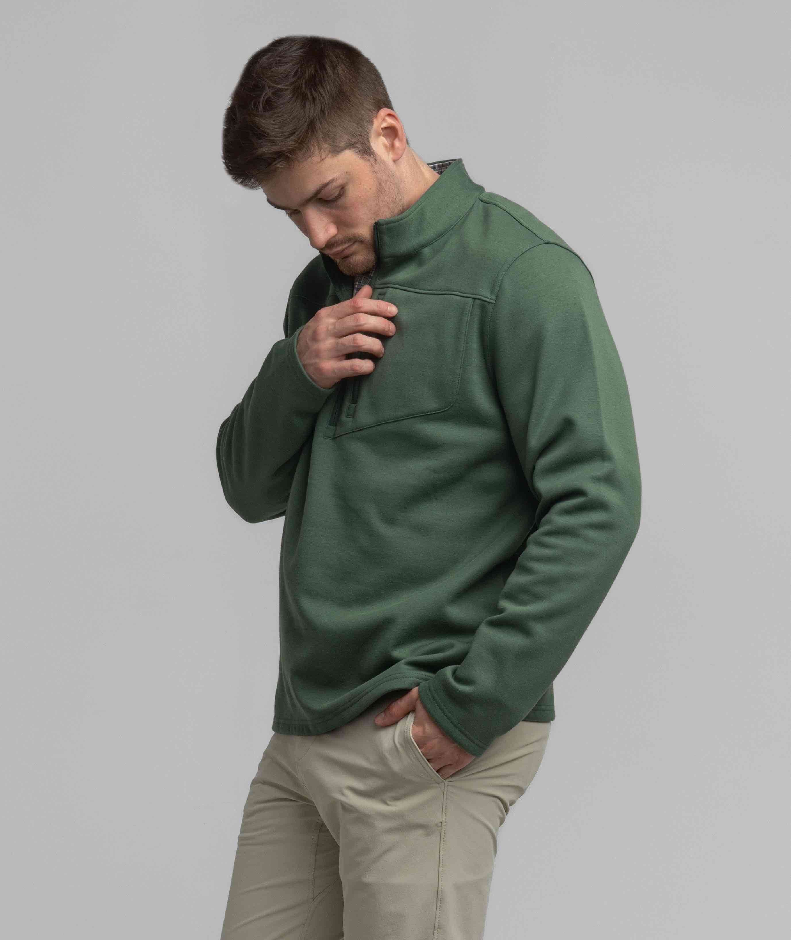Fleece Essential Qtr Zip - Mallard - Image 2