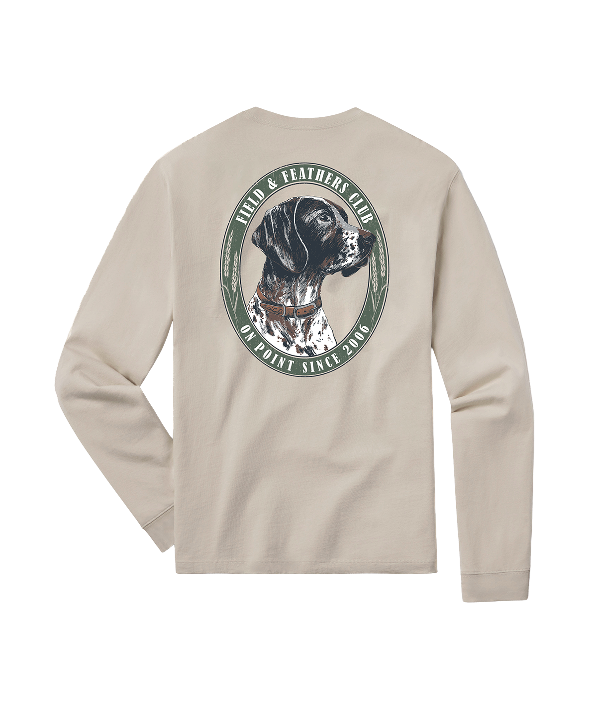 Field And Feathers Tee LS - Taupe - Image 1