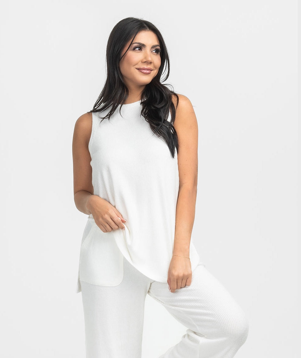 At Ease Tank - Off White - Image 1