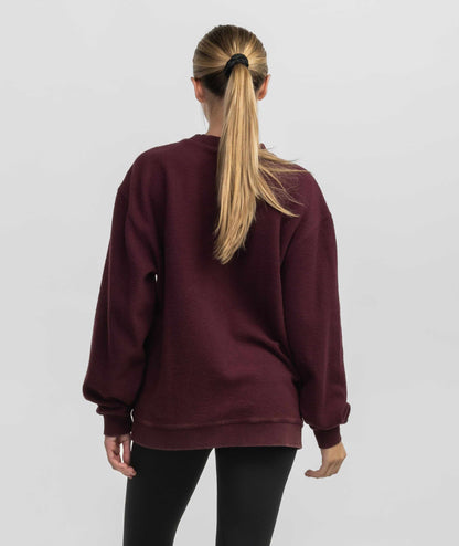 Inside Out Fuzzy Sweatshirt - Bordeaux - image 3