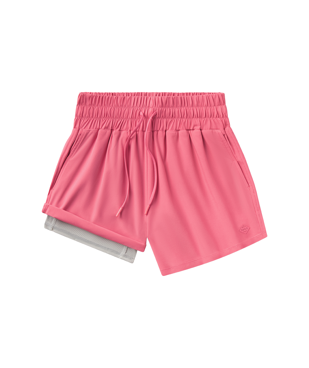 Womens Lined Hybrid Shorts - Pink Lemonade - Image 1