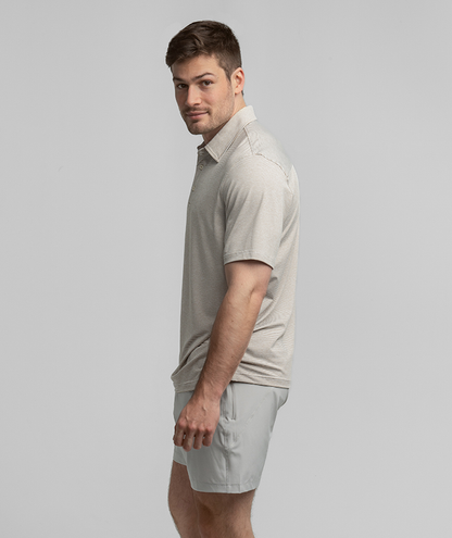 Heather Madison Stripe Polo - Mojave - Image 3