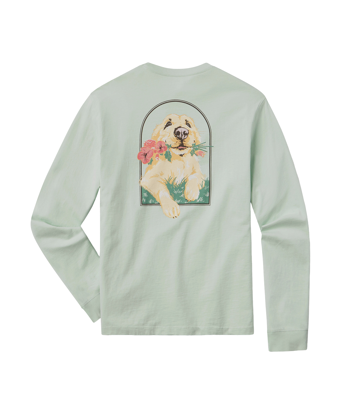 Floral Fetch Tee LS - Cool Mint - Image 1