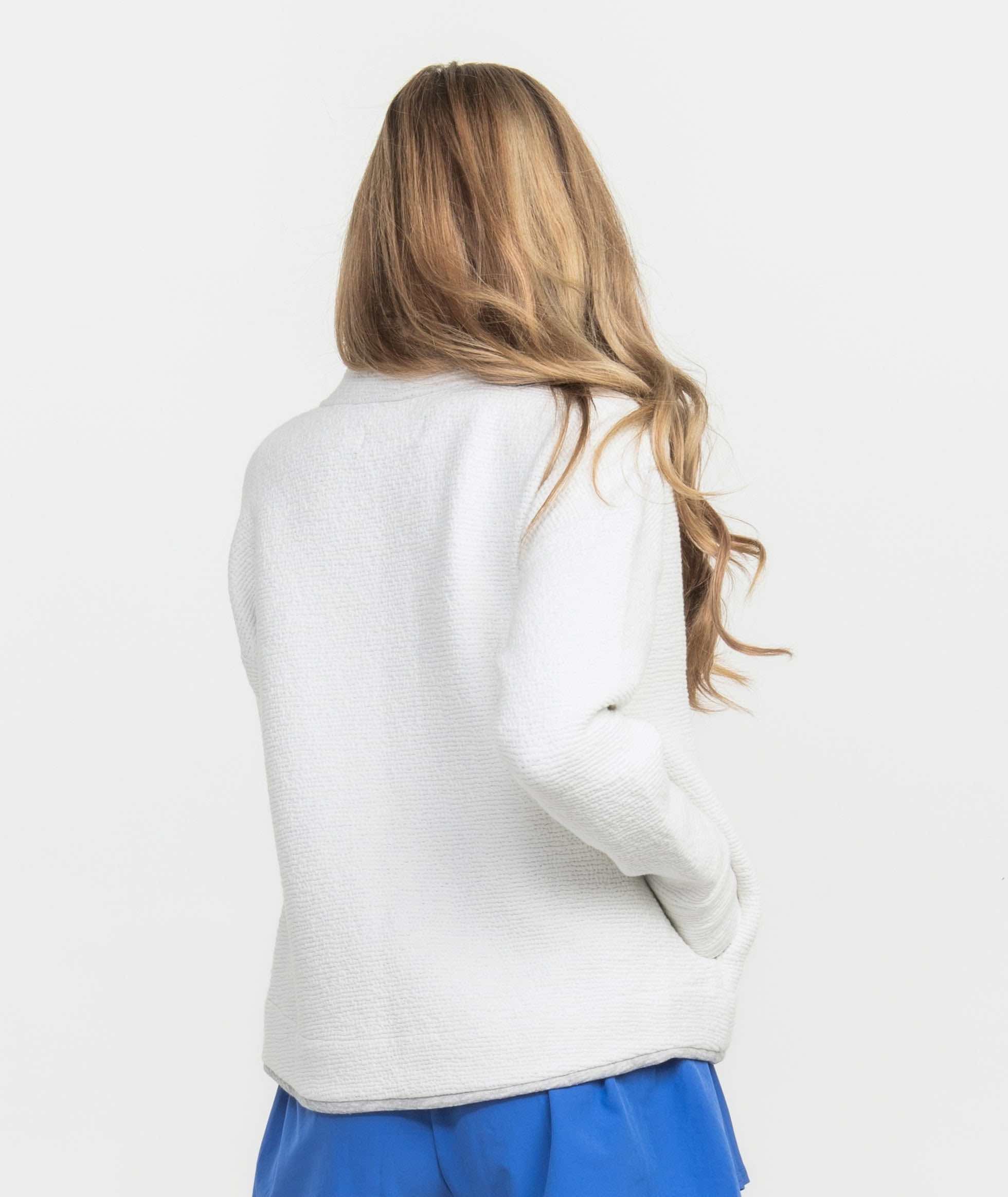 Textured Performance Jacket - Bright White - Image 3