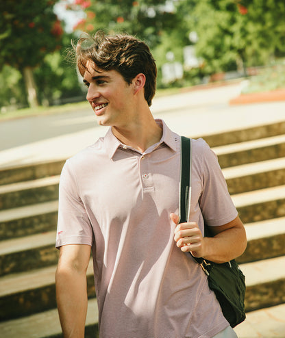 Heather Madison Stripe Polo - University Red - image 4