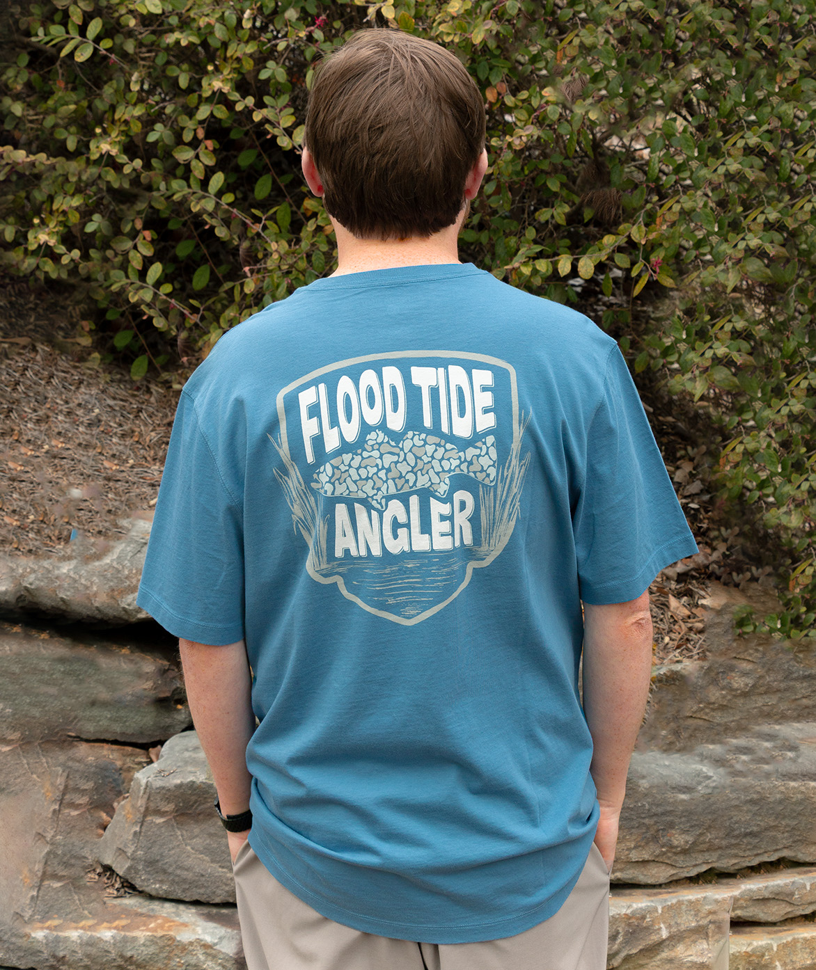 Flood Tide Camo Tee SS - Nautical Blue - Image 1