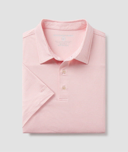 Heather Madison Stripe Polo - Conch Shell - Image 1