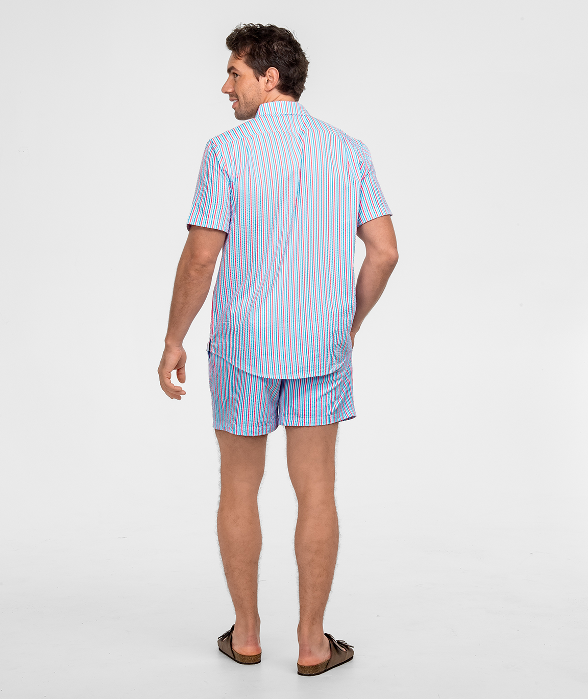 Clubhouse Seersucker Baja Shirt SS - Berry Tide - Image 3