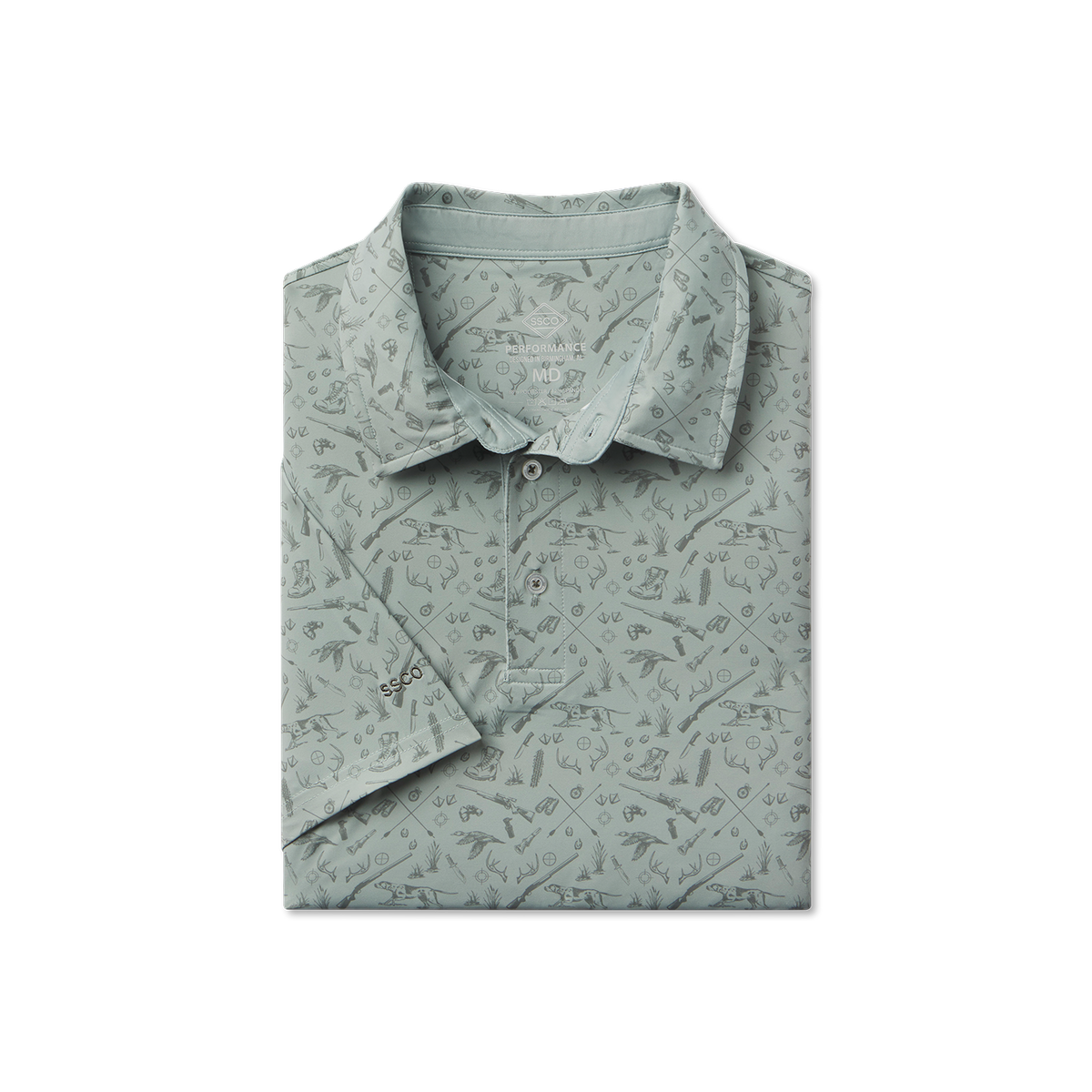Quack n Rack Printed Polo - Sage - image 1