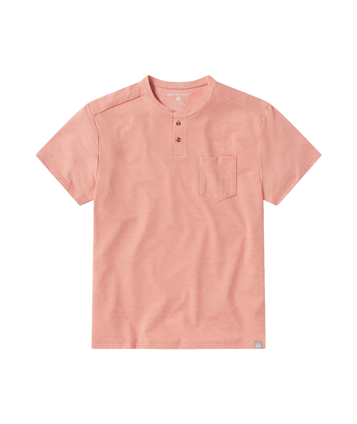 Max Comfort Henley SS - Coral Sky - Image 1