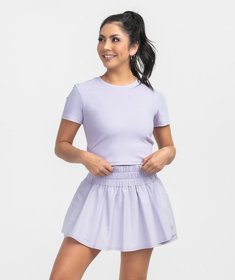 Cropped Performance Tee SS - Orchid Petal - Image 1