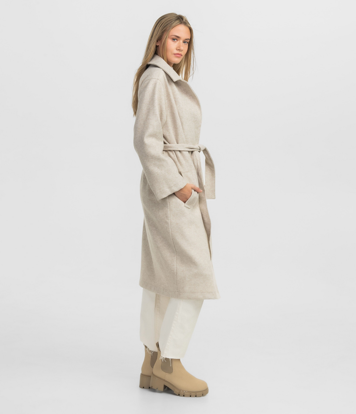 Broadway Fleece Coat - Oatmeal - image 2