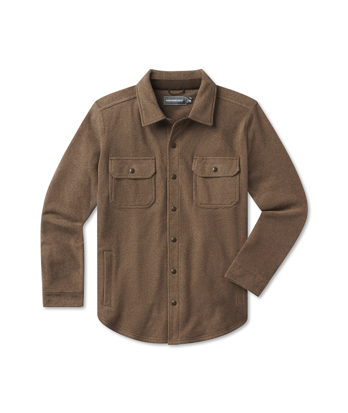 Brushline Fleece Shacket - Espresso - image 4