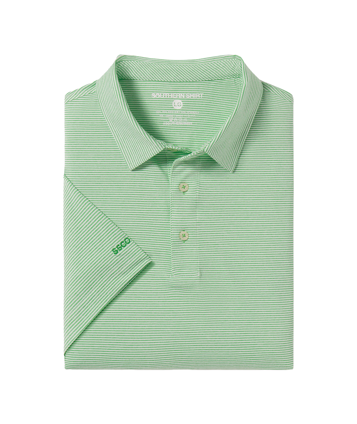 Heather Madison Stripe Polo - Fairway - Image 1
