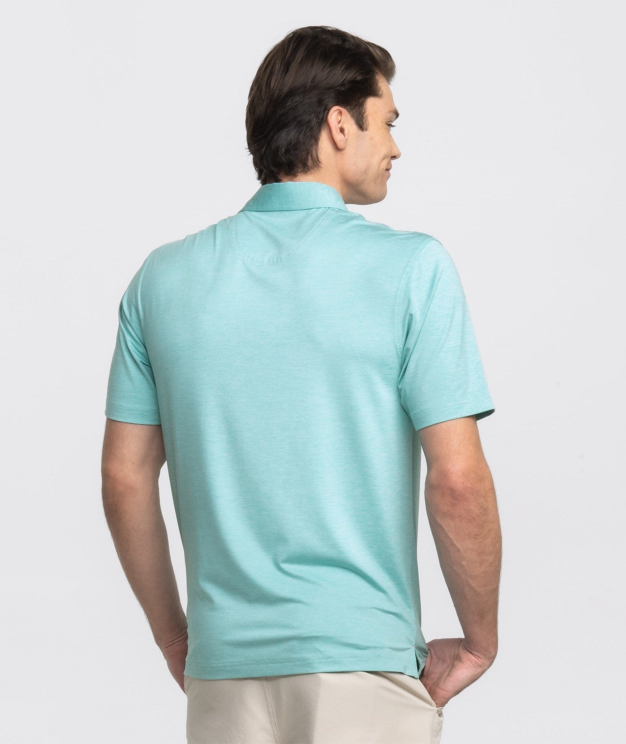 Grayton Heather Polo - Tide Pool - Image 2