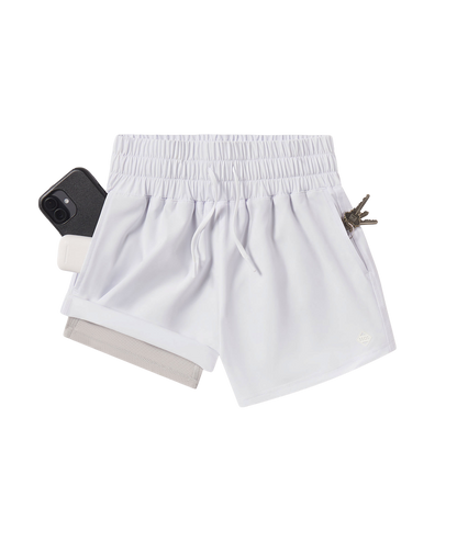 Womens Lined Hybrid Shorts - Bright White - Image 2