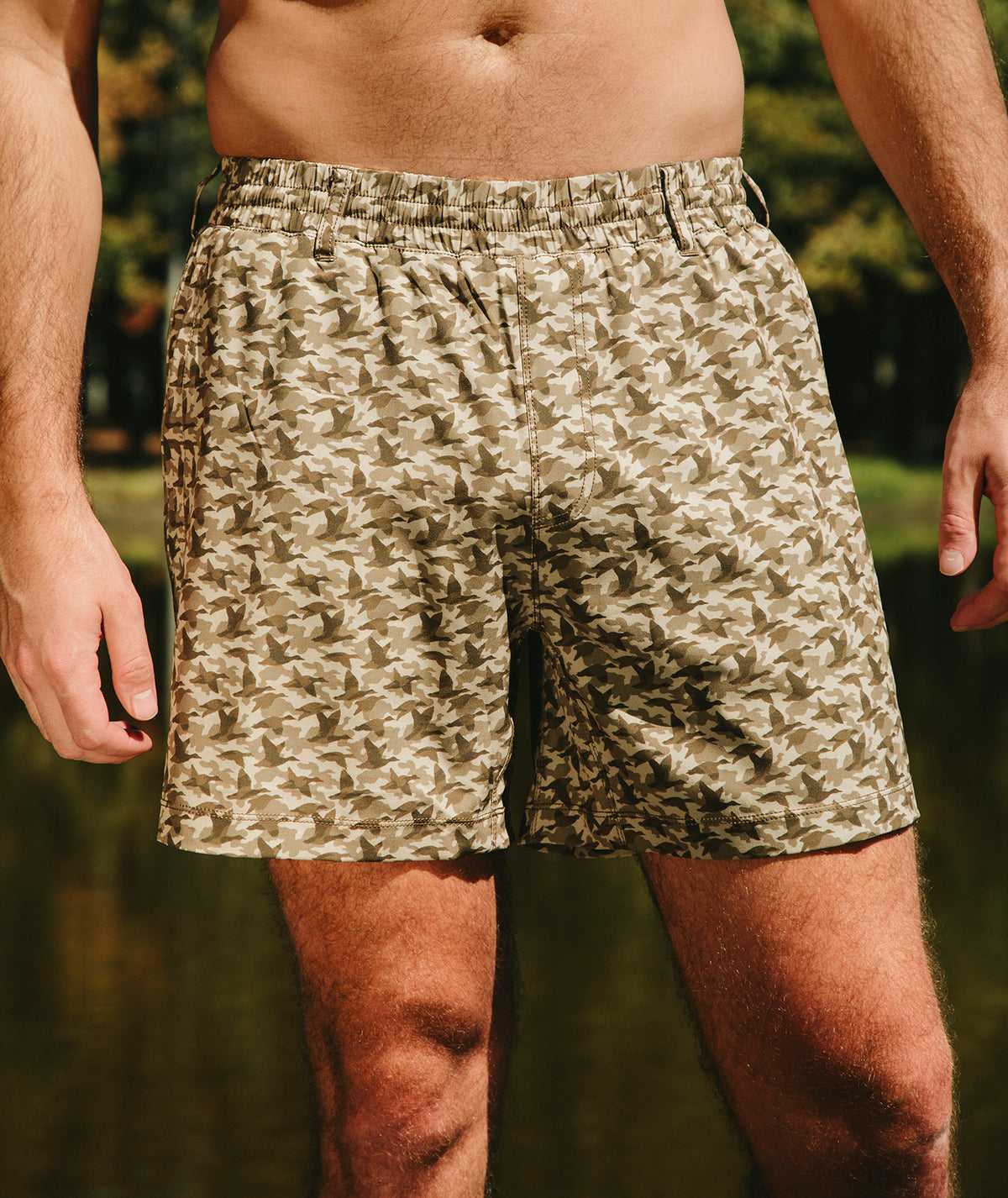 Everyday Hybrid Shorts - Mallard Mirage - image 4