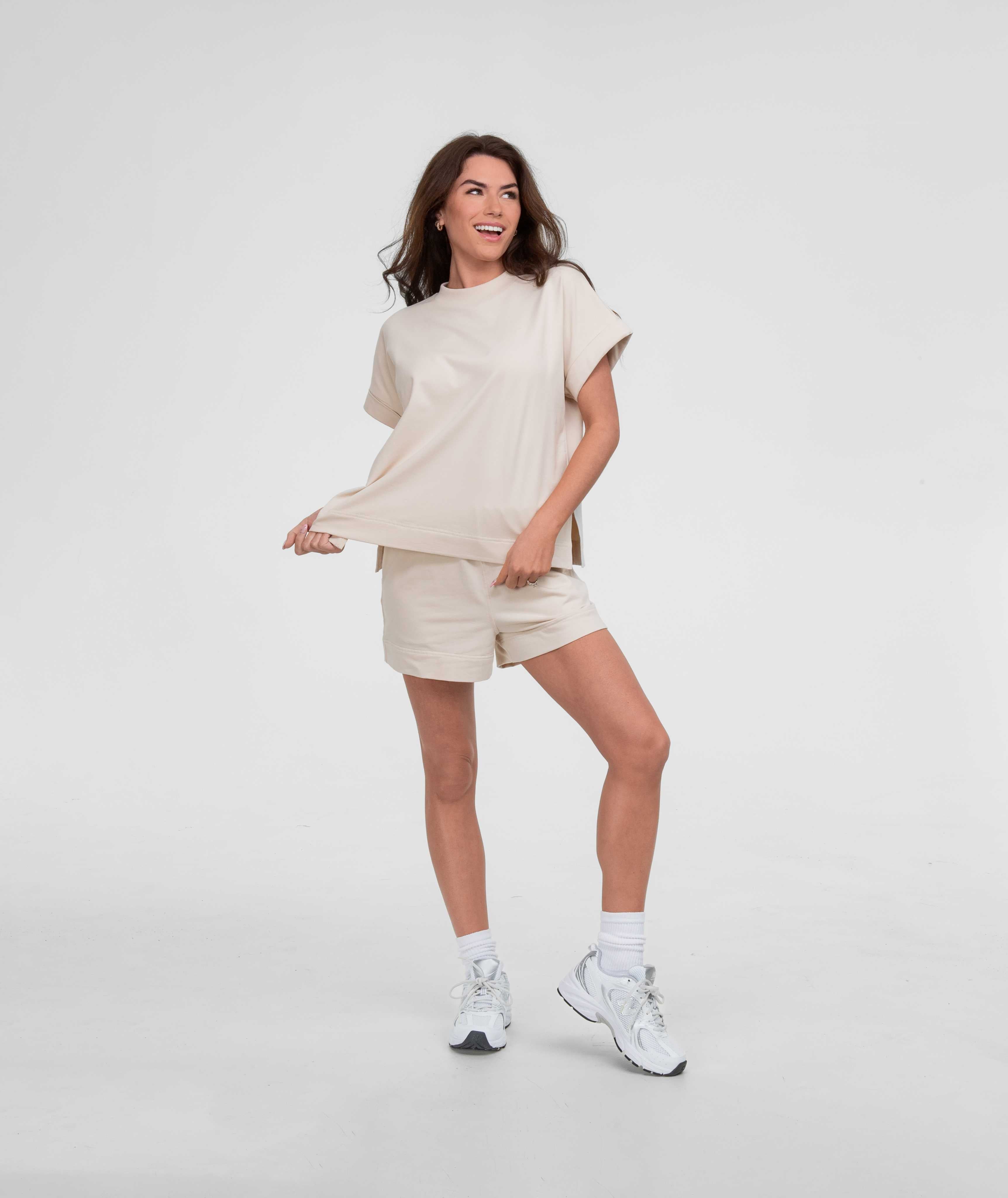 Off Duty Cuff Top - Linen - Image 2
