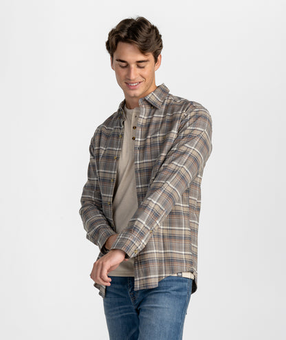 Ironwood Stretch Flannel LS - Bark - image 2