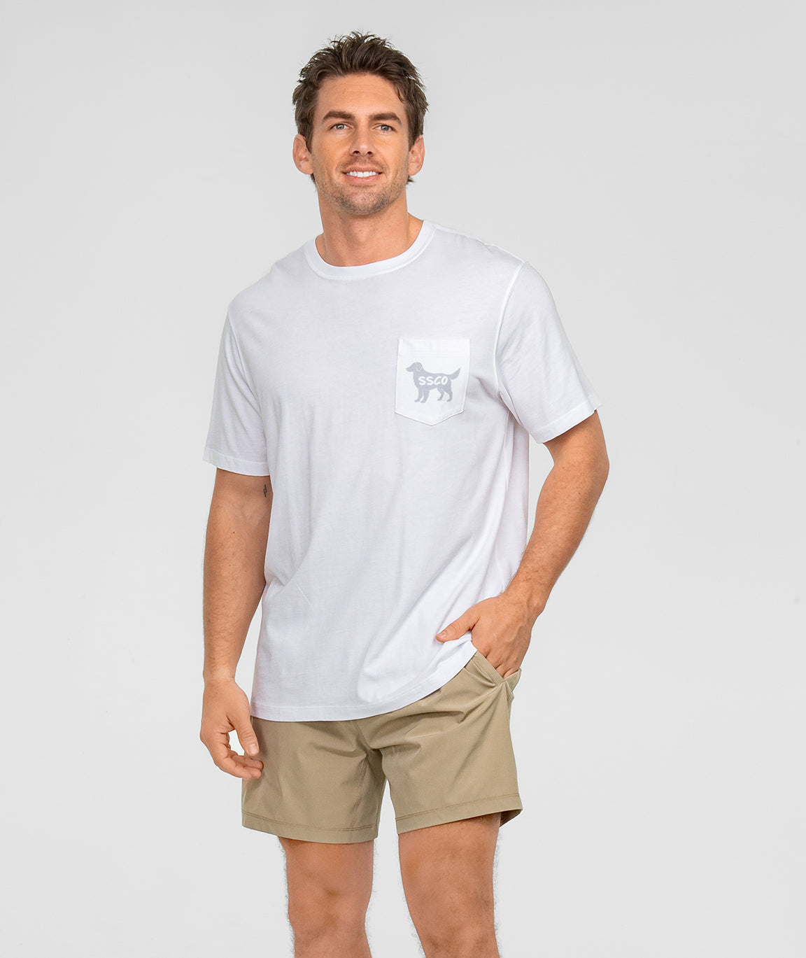 Camo Retriever Tee SS - Bright White - Image 2