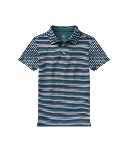 Boys Crestline Striped Polo - Deep Harbor - image 2