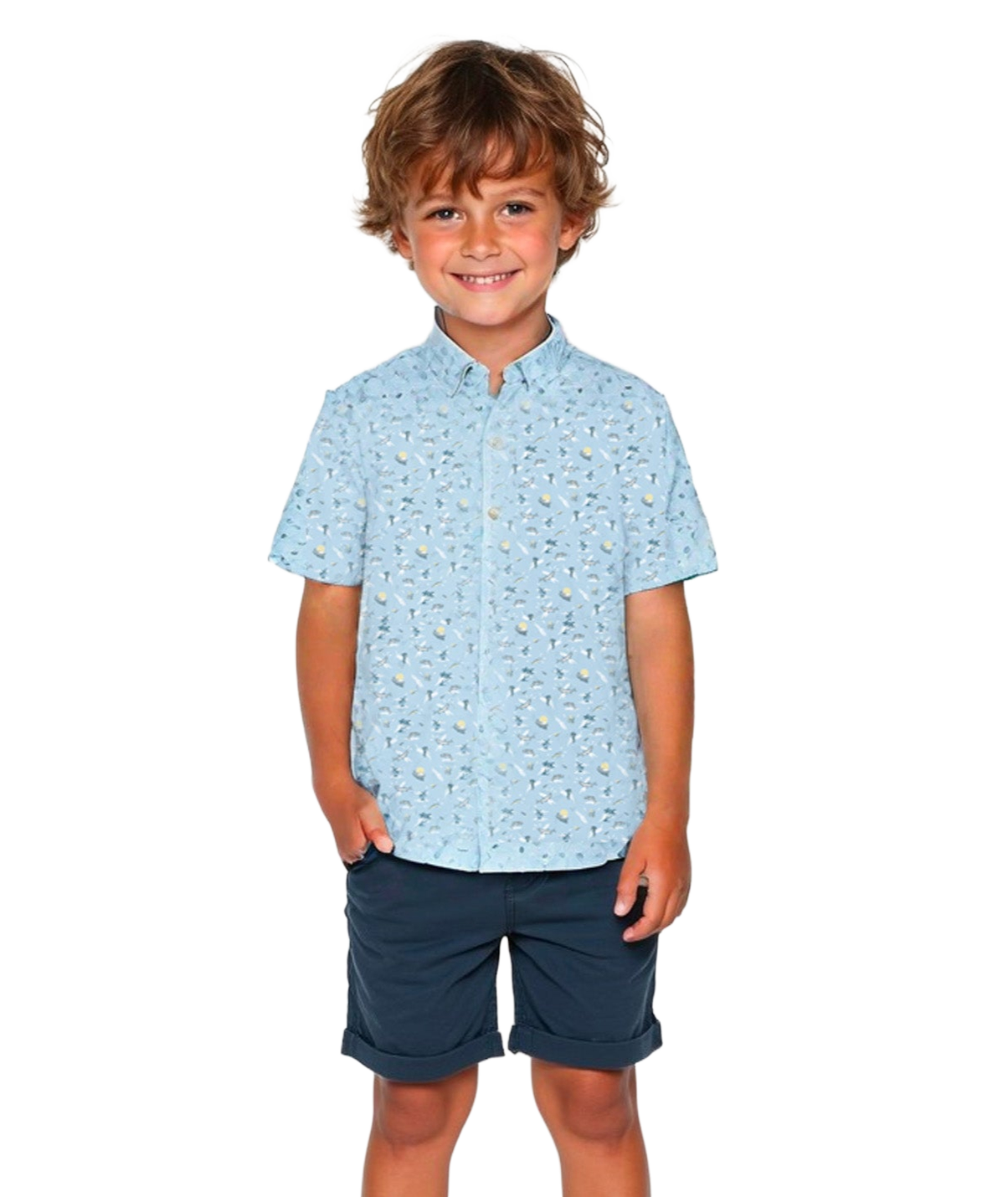 Boys Boats N Coves Baja Shirt SS - Boats N Coves - Image 1