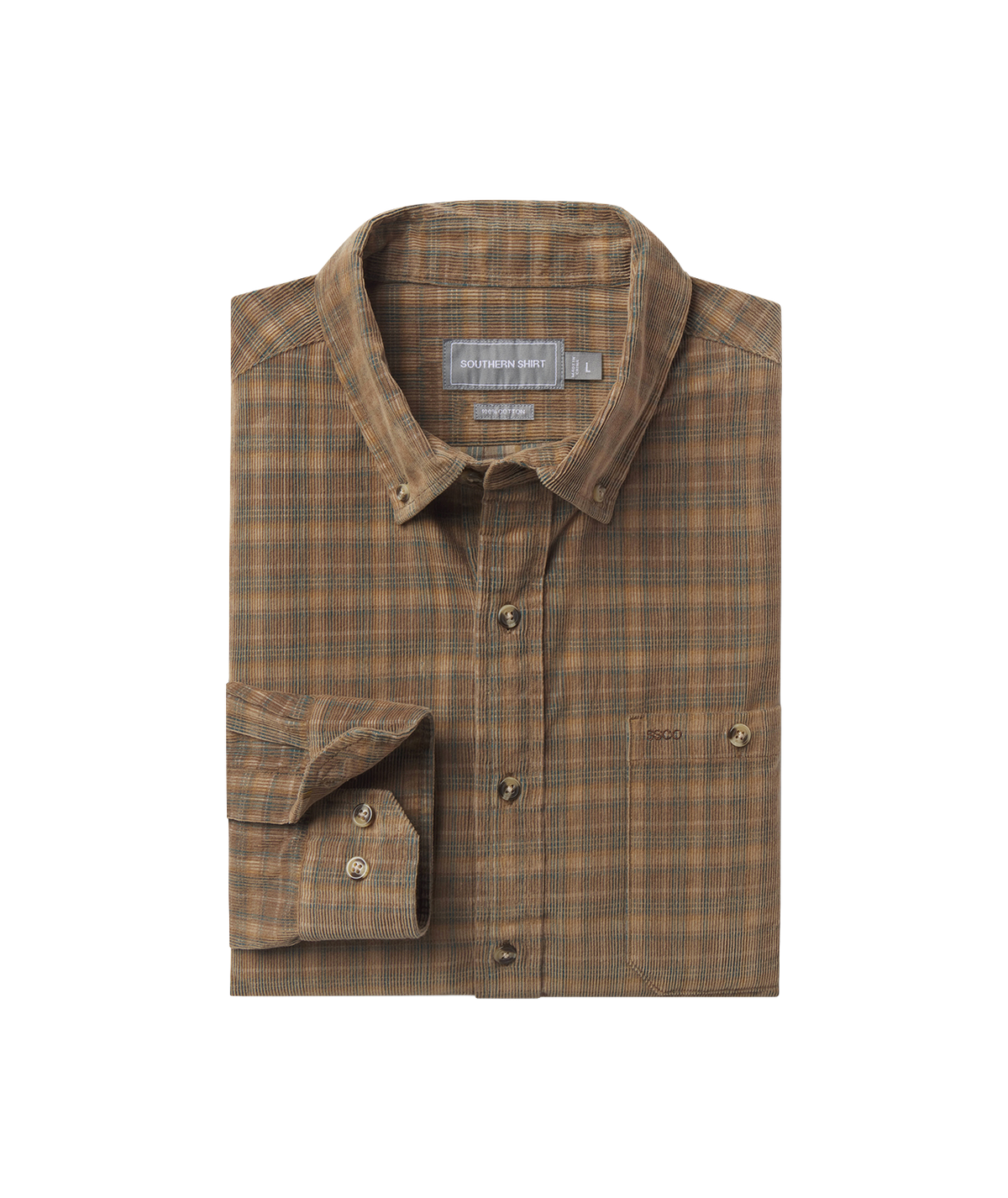 Braxton Lightweight Cord Flannel - Saddle - image 1