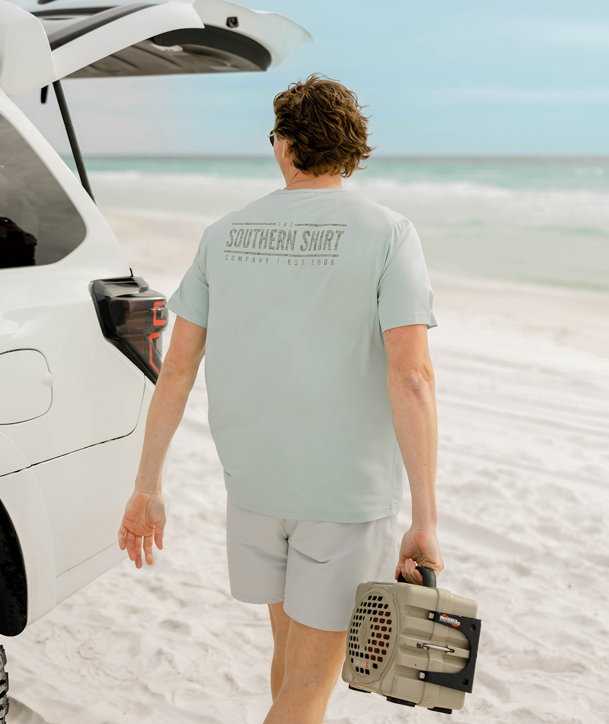 Camo Badge Performance Tee SS - Dusty Green - Image 3