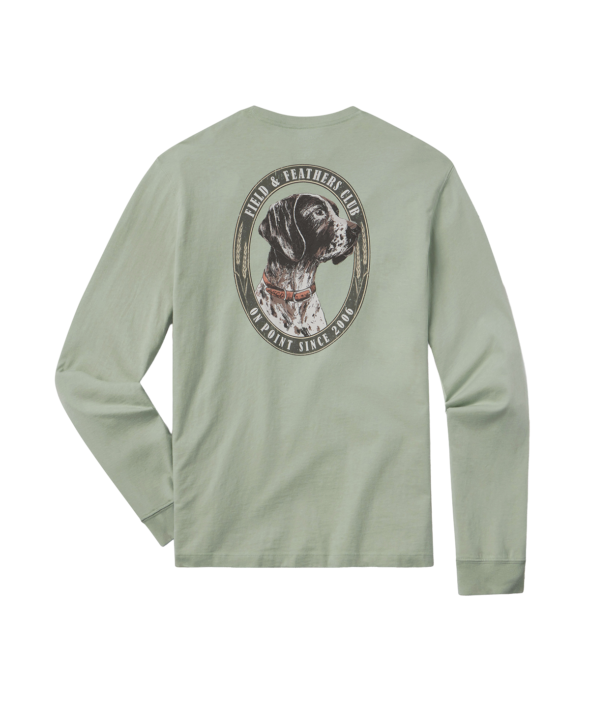 Field And Feathers Tee LS - Iceberg Green - Image 1