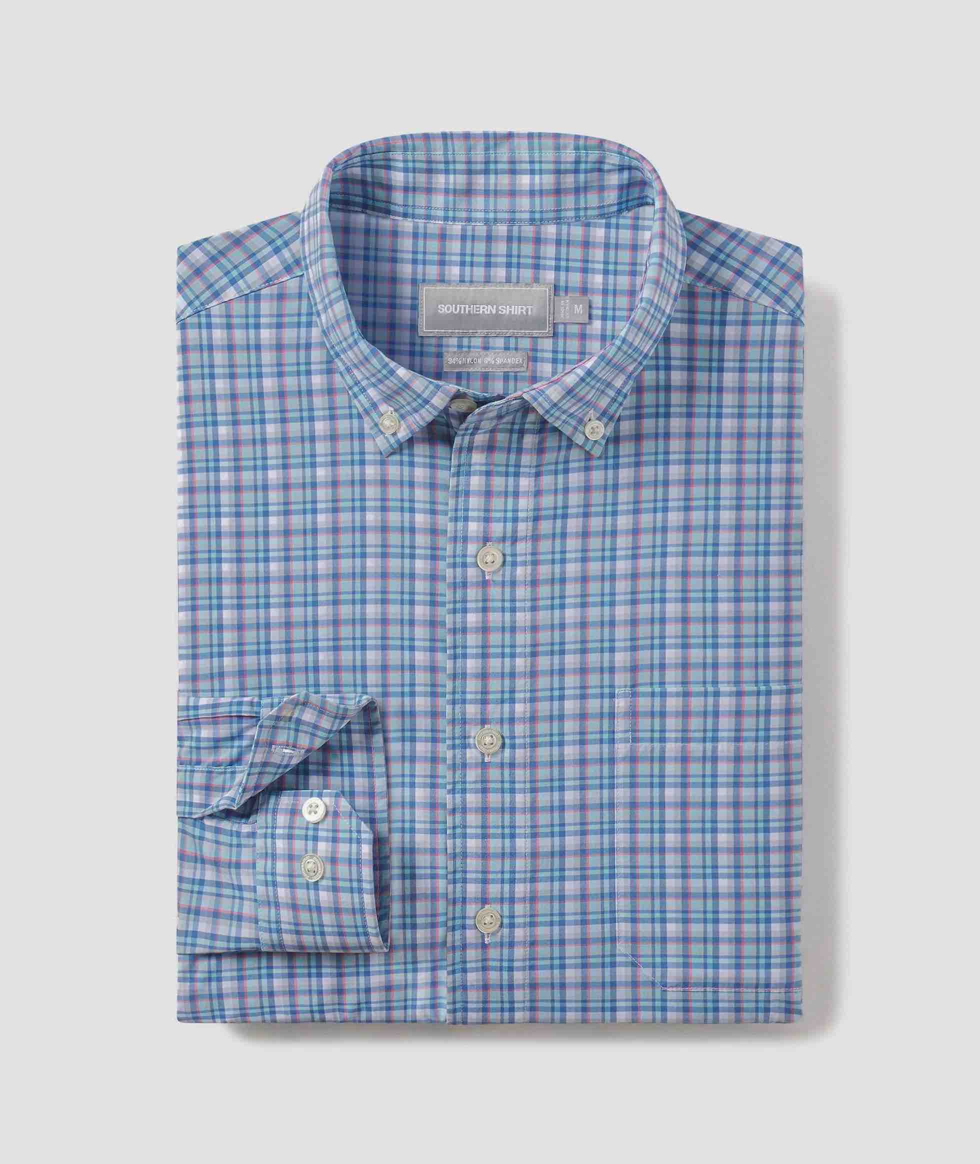 Riviera Plaid LS - Marine Blue - Image 1