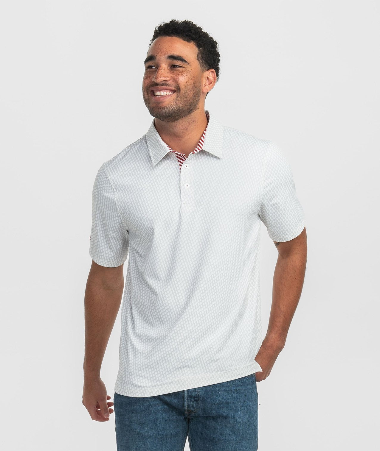 Sweet Home Printed Polo - Morning Haze - Image 2