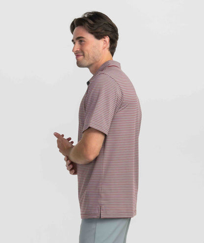 Scoreboard Stripe Polo - Red Coal - Image 3