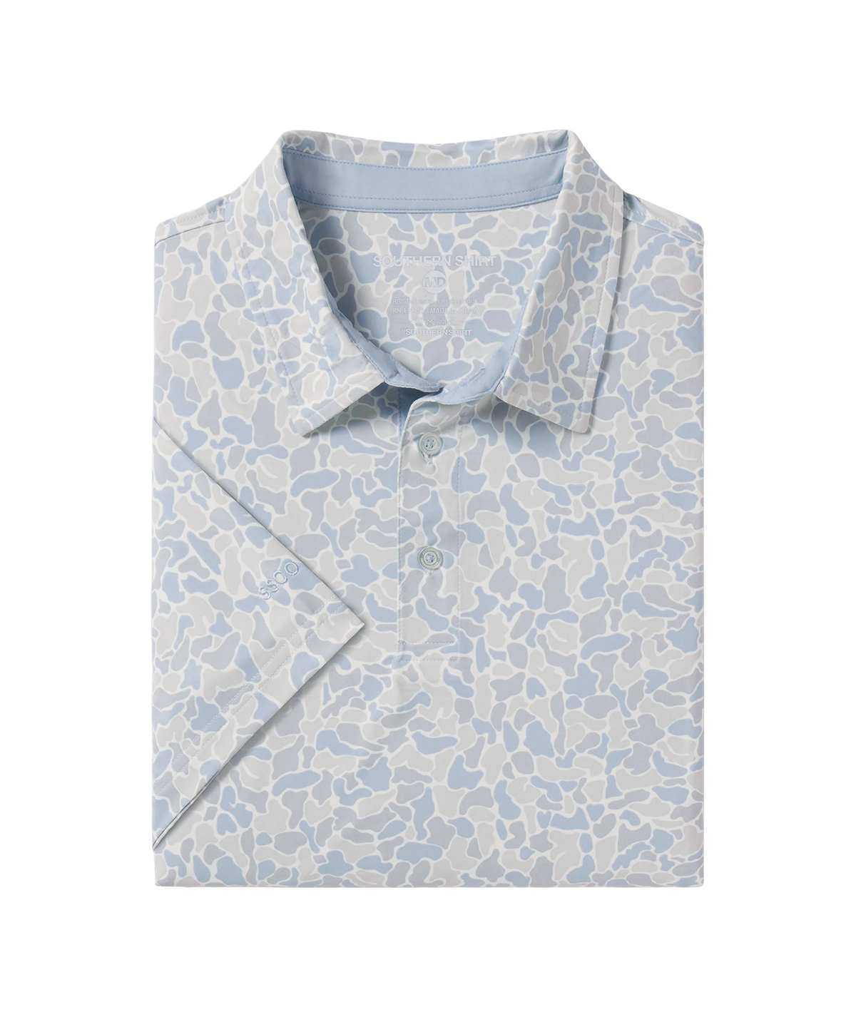 Hunters Hideaway Printed Polo - Pale Drift - Image 1