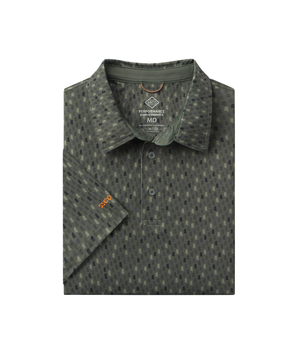 Southern Sportsman Printed Polo - Delta Pine