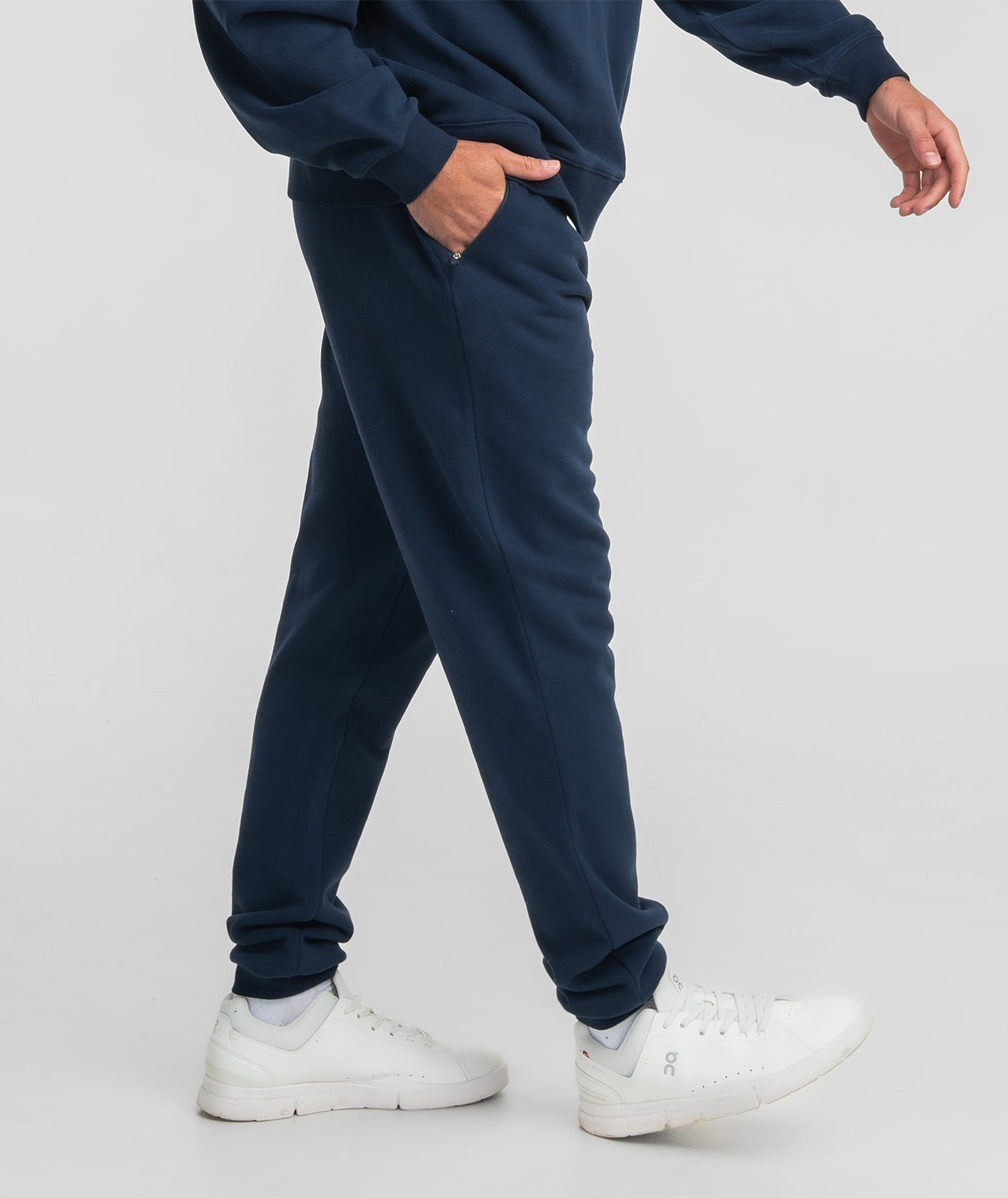 Washed Fleece Essential Sweatpants - Classic Navy - Image 2