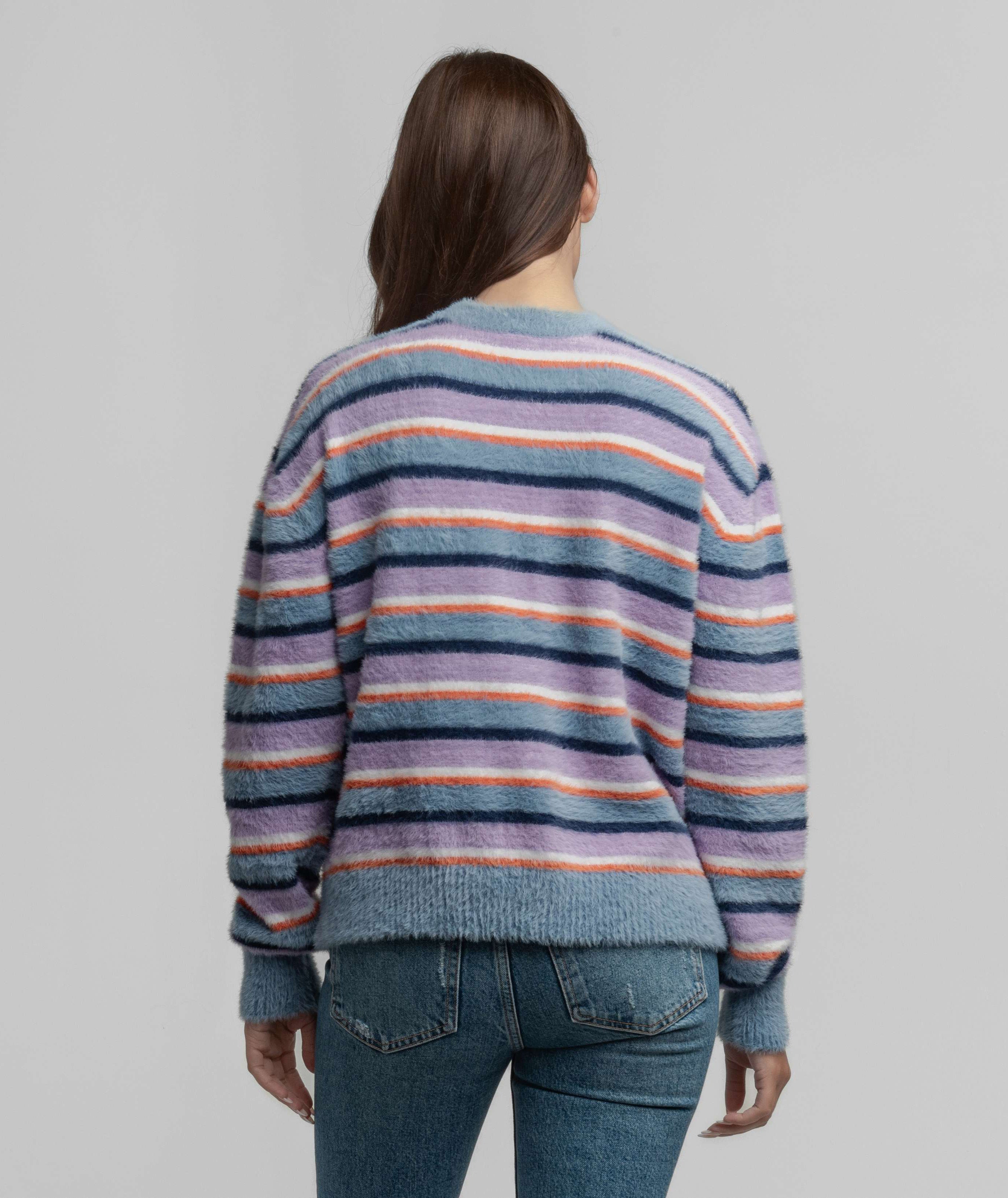 Crewneck Intarsia Sweater - Vivid Horizon - Image 3