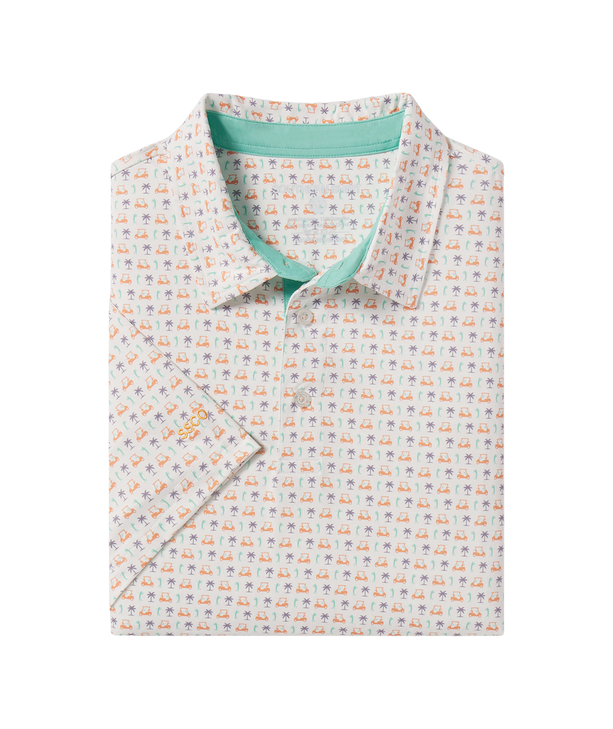 Par Fore Printed Polo - Palm Drive - Image 1