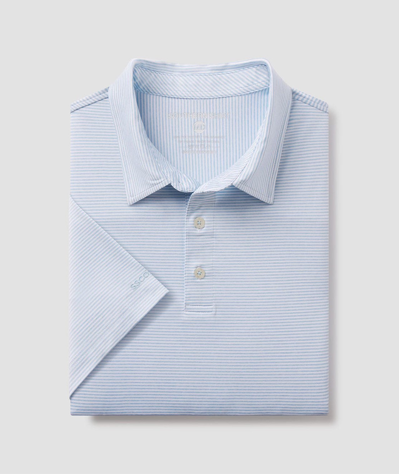 Heather Madison Stripe Polo - Crystal Lake - Image 1