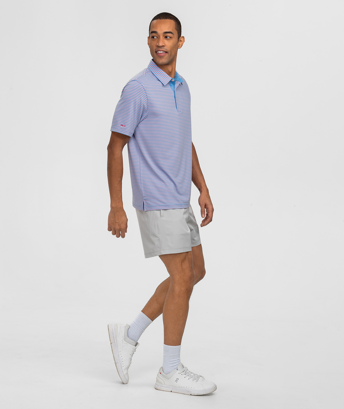 Crestline Stripe Polo - Rocket Pop - Image 3