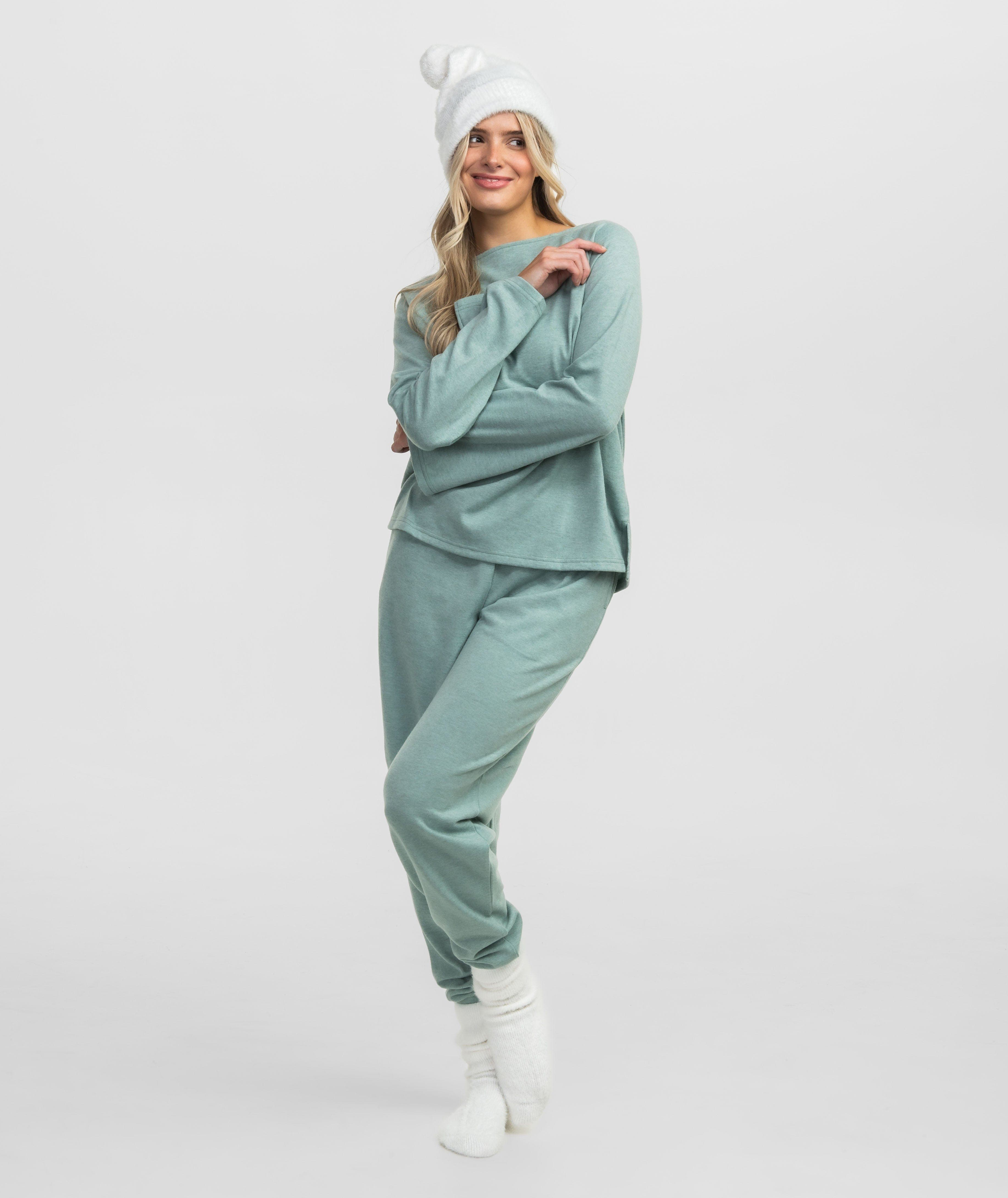 Ribbed Feather Knit Beanie - Sugar Swizzle - Image 2