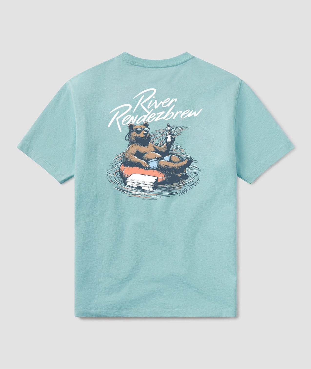 River Rendezbrew Tee SS - Island Mist - Image 1